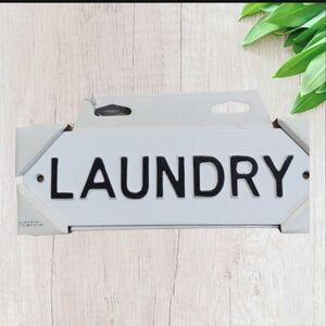 Hearth & Hand with Magnolia  "LAUNDRY" Enameled Metal Sign 9 7/8" x 3 1/8"